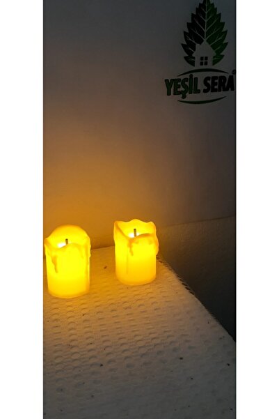 yeşilsera Led Mum 4 Adet Sarı Işık Pilli