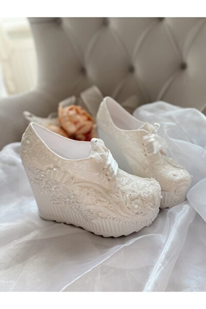 ESLEM AYAKKABI حذاء زفاف مريح بكعب عريض للنساء من Sedef Esl04