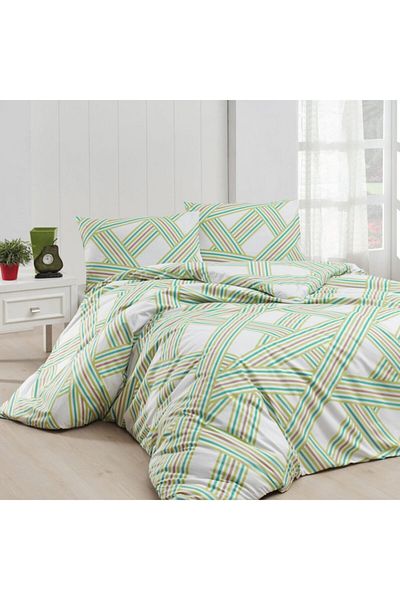 Menderes Home Σετ Παπλωματοθήκη Ranforce Avenir Green Διπλό - Βαμβακερή Συλλογή
