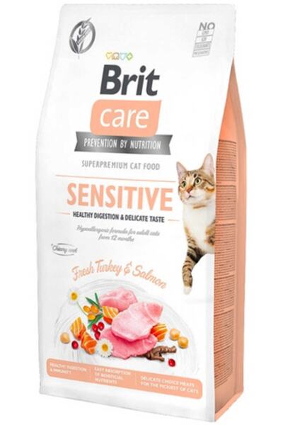 Brit Care Hassas Kediler Için Hindi Ve Somonlu Yetişkin Kedi Maması 2kg