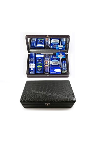 NIVEA Siyah Deri Kutulu, Aynalı Damat Traş Seti