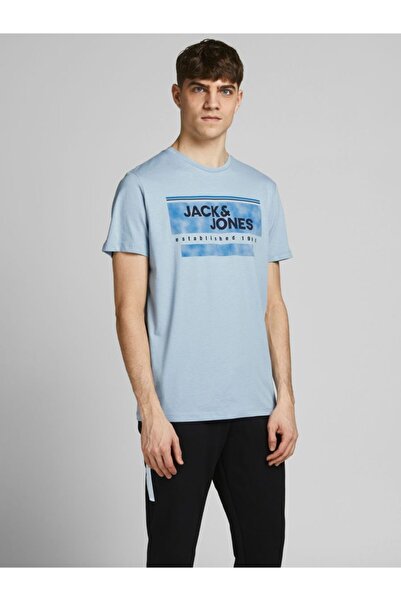 Jack & Jones Чоловіча футболка з круглим вирізом і принтом