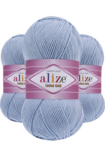 Alize Cotton Gold 40 (albastru) Amigurumi Ipi 5 buc
