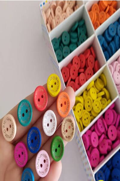 Handmade 10 Mm 10'lu Pakette Düğme Pembe