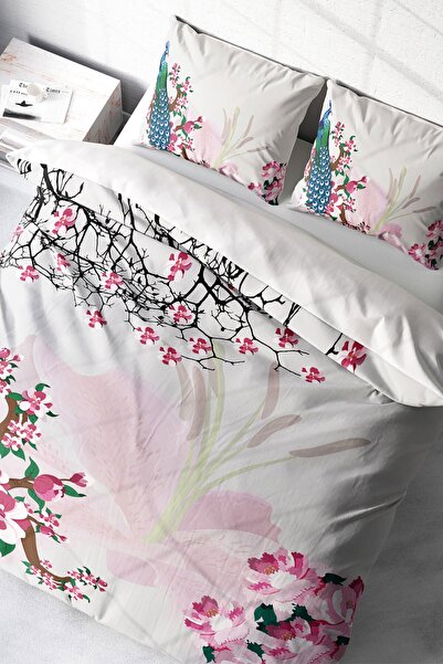 MonoHome Σετ Παπλωματοθήκη Διπλό King Size Peacock - 220x240cm Φυσικό