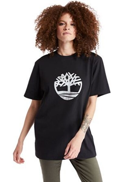 Timberland Women's Black Regular Cut T-Shirt