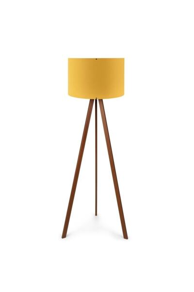 Art&Gift A&g Ahşap Tripod Lambader Kumaş Başlık Köşe Lambası