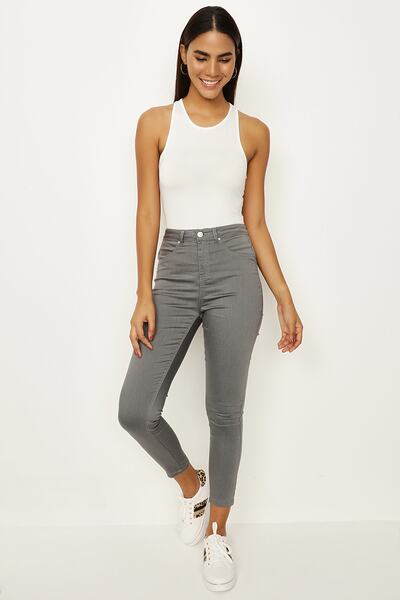 Select Moda Kadın Füme Skinny Pantolon