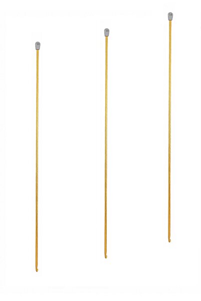 tuhafiyecimiz #3 Numara (3mm) Gagalı Renkli Örgü Şişi - Tunus Işi, Afgan Işi Gagalı Örgü Şişi - No: 3