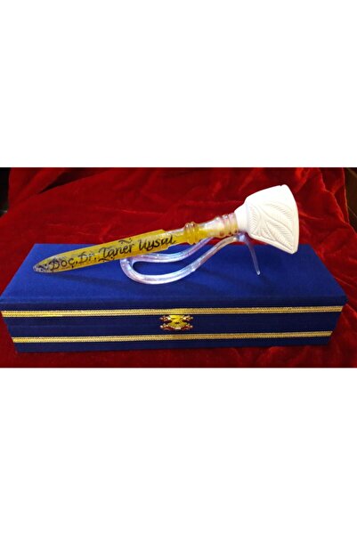 Burhan Yücel Lületaşı El Yapımı Çiçek Yaprak Desenli Zarf Açacağı