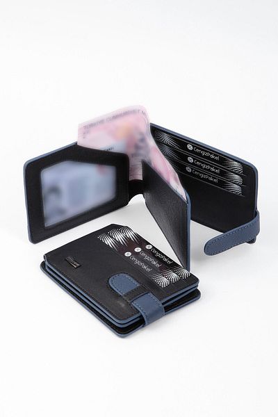 CENGİZ PAKEL Genuine Leather Men's Card Holder Black-parlement-2494t