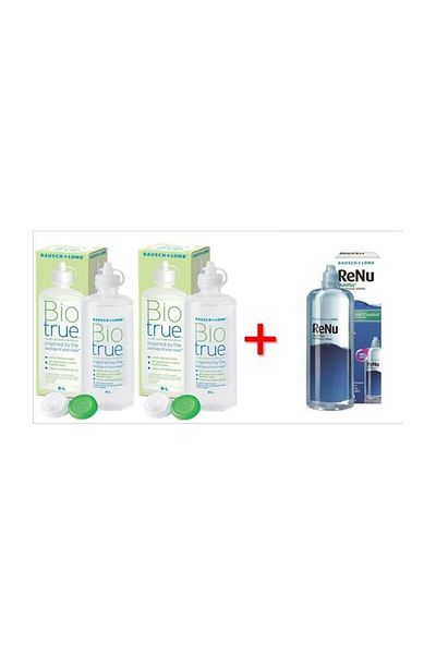 Biotrue 300Ml 2Pcs and Renu 360Ml - Multi-Purpose Solution