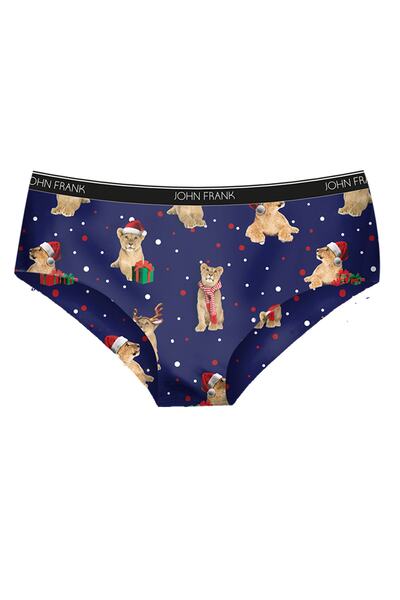 John Frank Kadın Lacivert Party Lion Hipster Külot