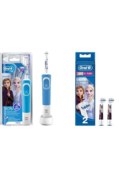 Oral-B Çocuklar Için D100 Frozenıı Şarlı Diş Fırçası+frozen 2'li Başlık