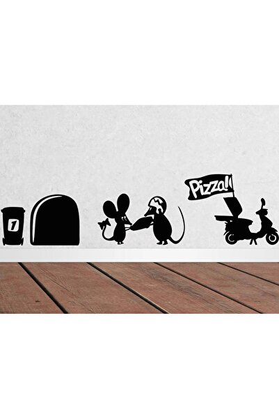 Dijitonline ملصق حائط على شكل فأر بيتزا