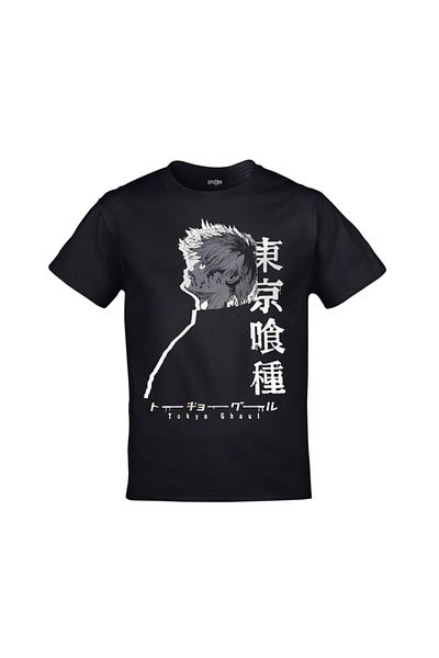 Orijin Tekstil Tokyo Ghoul Gray Unisex Black T-shirt