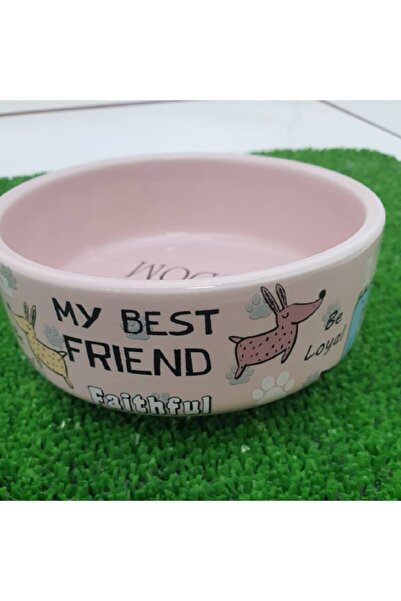 Baroness Volmin Petshop Desenli Seramik Mama Kabı 12x1 2x 4,5 Cm