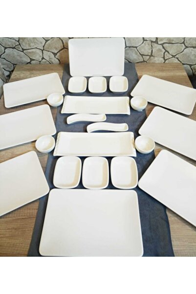 Bera Kahvaltı Takımı 8 Kişilik 22 Parça Mat Beyaz Siera