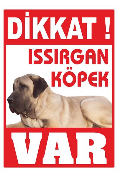 Dekotacım تحذير يوجد كلب ديكوتا ورقة 25x35 سم.