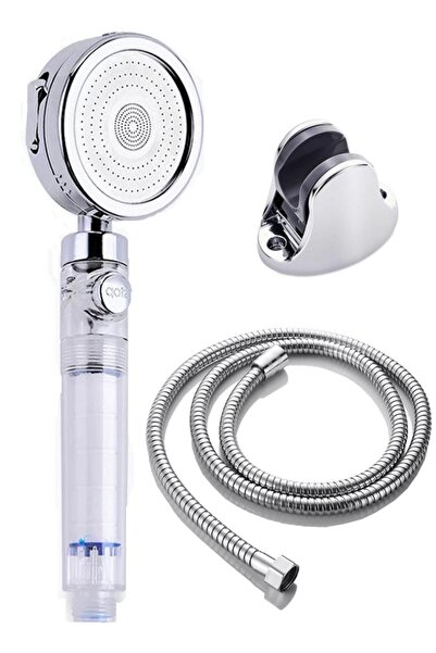 Berev Filtreli Duş Başlığı Örgülü Hortum Mafsal Duş Seti