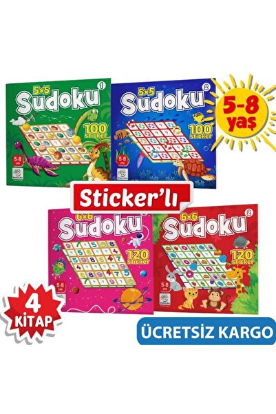 Yükselen Zeka Yayınları 5-8 Yaş Stickerlı Sudoku Seti (dikkat Ve Zeka Gelişti...
