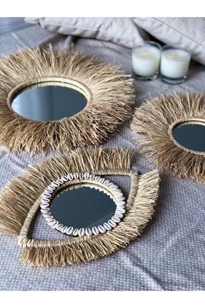 Maison Avf Rafya Ayna 3'lü Boho Set M033