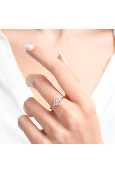 Mia Vento Işıltı Tomurcuğu Rose Renk Gümüş Yüzük