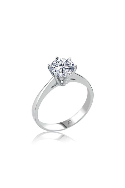 Mia Vento Mia Zirconia Mega Prenses Tacı Tektaş Gümüş Yüzük