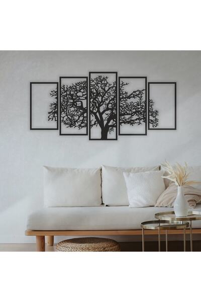 acargrafik Dekoratif Ağaç Silüetli Ahşap Tablo