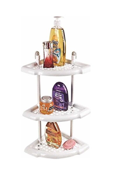 Çelik Ayna Banyo Rafı 3 Katlı Köşe Banyo Duş Rafı