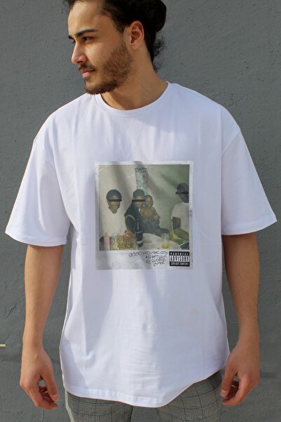 Grove Fashion كندريك لامار تي شيرت مطبوع للجنسين مقاس كبير