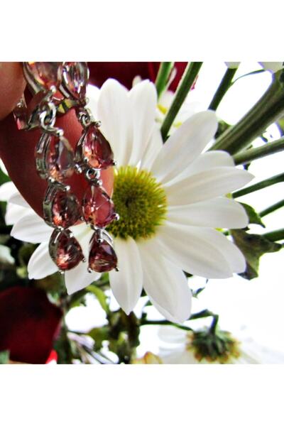 lilahgümüştr Gümüş Zultanit Damla Taşlı Kadın Küpe