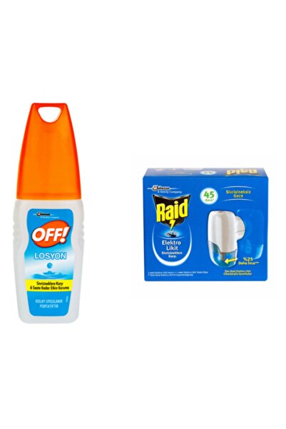 Raid Promosyon Paket Off Aqua Pump Sprey 100 ml 45 Gece Elektro Likit Cihaz 1...