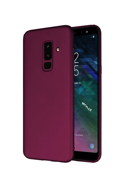 Molly Galaxy A8 Plus 2018 Uyumlu Mürdüm Mat Silikon Kılıf