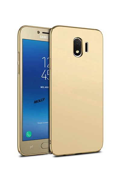 Molly حافظة سيليكون ذهبية غير لامعة متوافقة مع هاتف Galaxy J2 Core