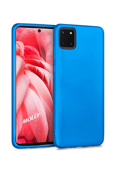 Molly Galaxy Note 10 Lite (A81) Uyumlu Mavi Mat Silikon Kılıf