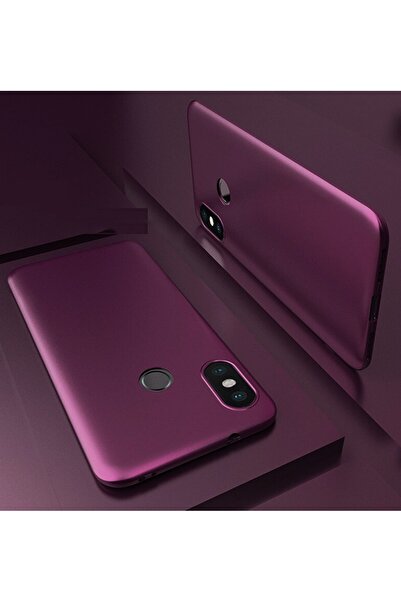 Molly Xiaomi Mi 8 Uyumlu Mürdüm Mat Silikon Kılıf