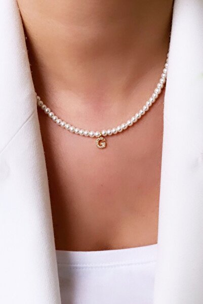 Clare's Store قلادة من اللؤلؤ بحرف G