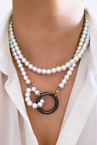 Clare's Store اللؤلؤة كليب التفاصيل قلادة