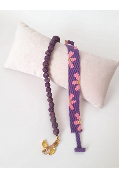 Tozpembehome Lilac Color Double Bracelet Set