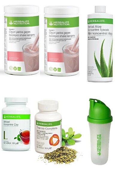 Herbalife 2 Adet Ahududu Ve Beyaz Çikolata Shake - Aloe Suyu - 100 Gr Çay - T...