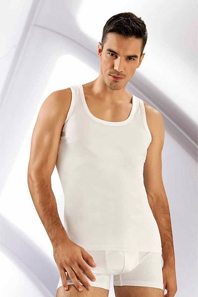 Namaldı Men's 5-Piece White Rib Classic Strappy Sports Tank Top
