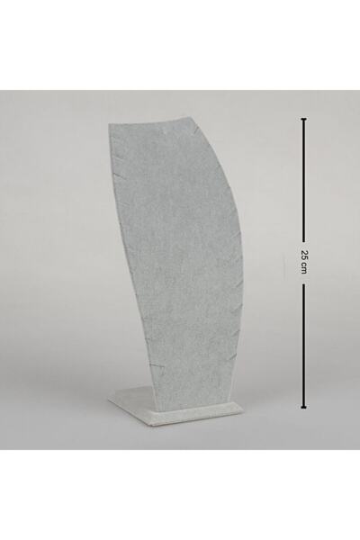 Aydın Decor Yeni Yerli Süet Gri 25cm Kolye Sergileme Standı (AYDINDECOR)