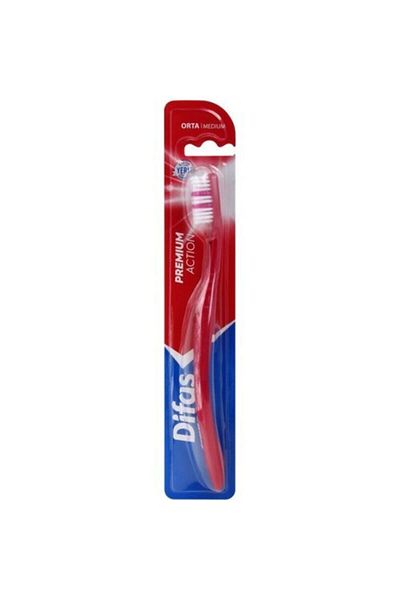 Difaş Toothbrush Medium Hard Premium Acton 4 Pieces