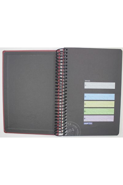 Gıpta Vip Spiral Leather Cover Notebook 140 Sheets Checkered 17x24