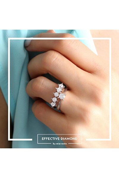 Effective Diamond Markiz Esinti Tektaş Gümüş Yüzük