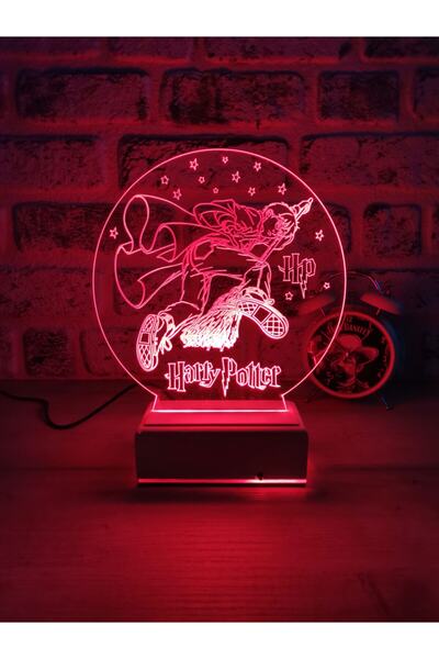 Hediyeiste Harry Potter 3d Led 16 Renkli Gece Lambası