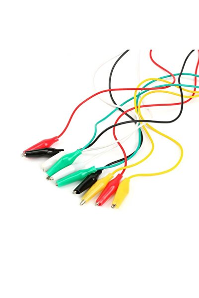 OEM 10'lu Krokodil Soketli Kablo 50cm Timsah Ağızlı Kıskaç Prototip