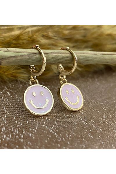 Markiz Takı Pink Smile Earrings