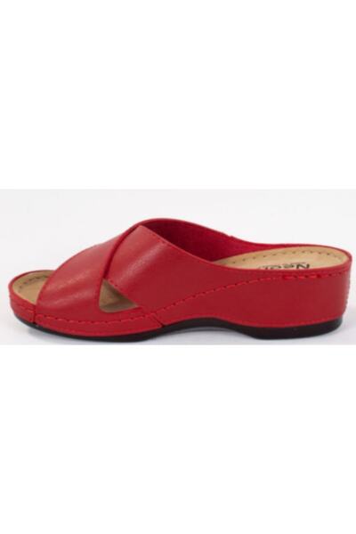 Neon Γυναικείες Κόκκινες Καθημερινές Ορθοπεδικές Παντόφλες -1802nnkrmz